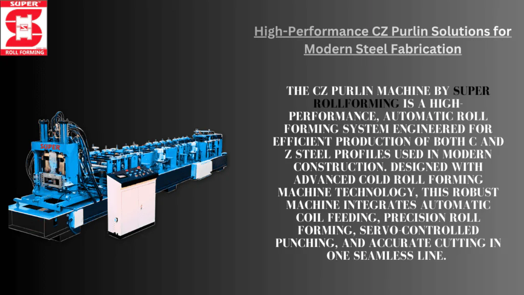 Z purlin roll forming machine delivering precise steel profiles